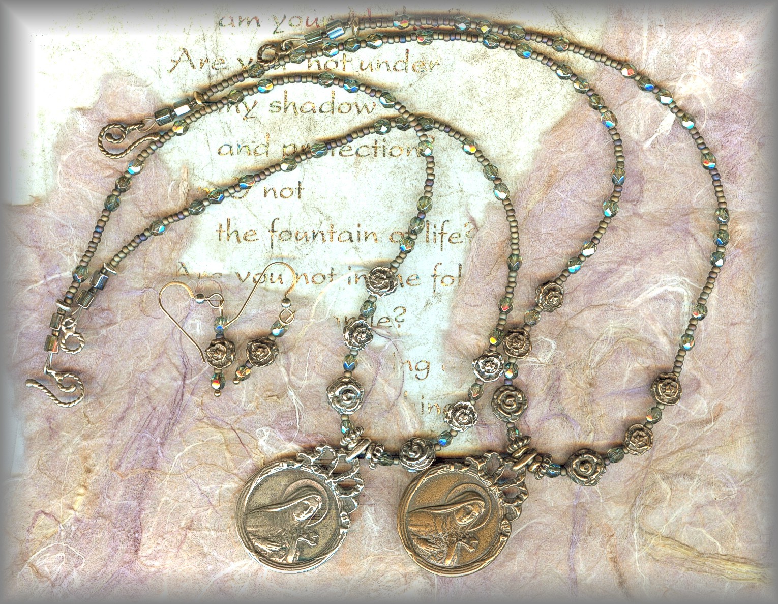RELIGIOUS JEWELRY: St Therese, see below