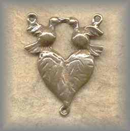 ROSARY CENTER: Birds / Heart (19c)