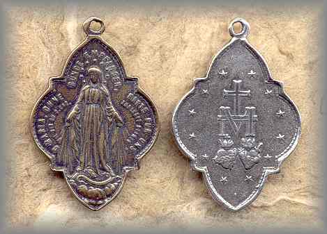 MIRACULOUS MEDAL: Ornate (early 20c)